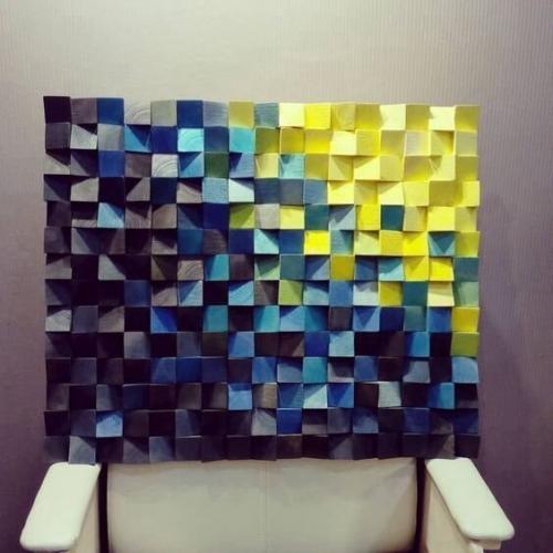 Панно декоративное из дерева. Потрясающий декор стены за небольшие деньги – эффектное 3D панно из деревянных брусков