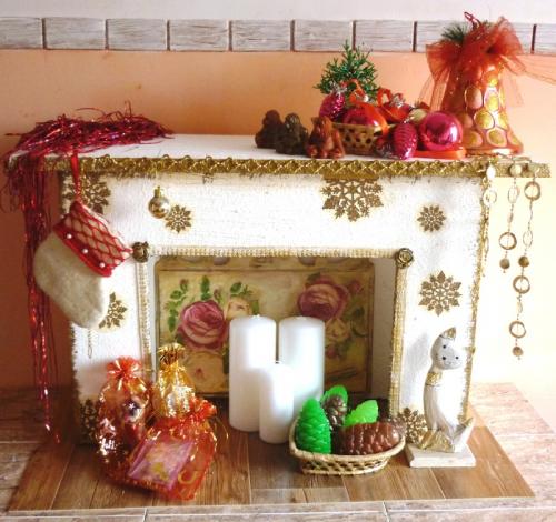 Фальш камин в спальне. Фальш-камин из пенопласта