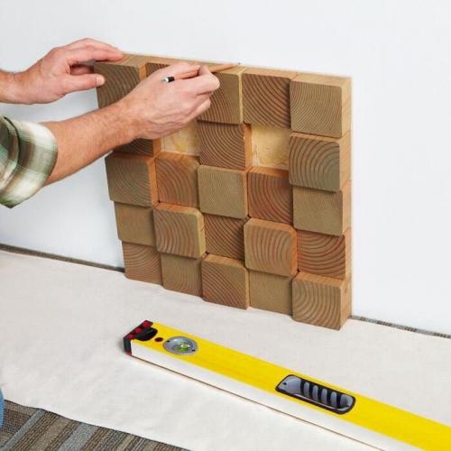 Панно декоративное из дерева. Потрясающий декор стены за небольшие деньги – эффектное 3D панно из деревянных брусков