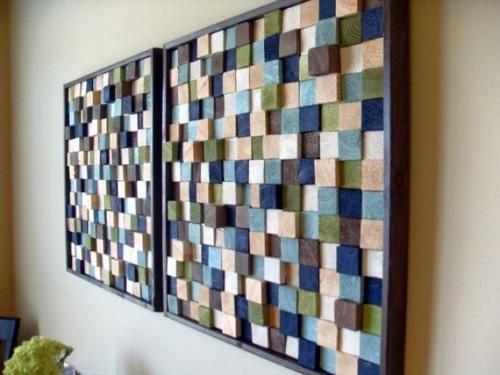 Панно декоративное из дерева. Потрясающий декор стены за небольшие деньги – эффектное 3D панно из деревянных брусков