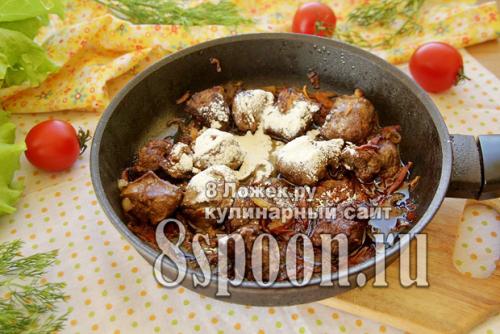 Как приготовить печень с подливой. 