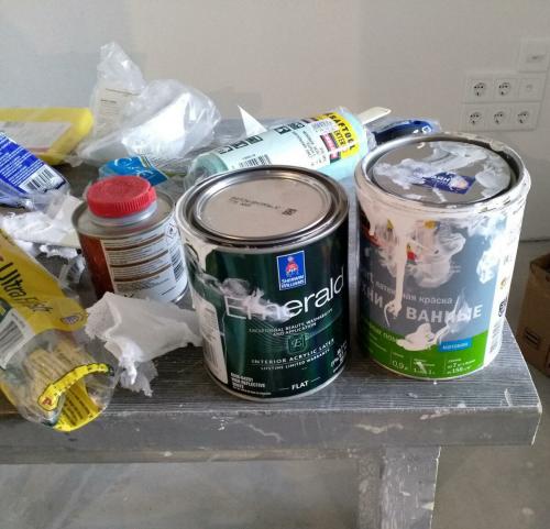 Краска для фартука на кухне. Я покрасила кухонный фартук моющейся краской. Мои впечатления.