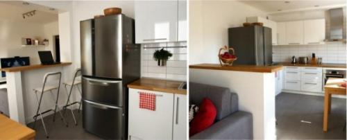 Зонирование кухни и гостинной барной стойкой. Варианты оформления барной стойки