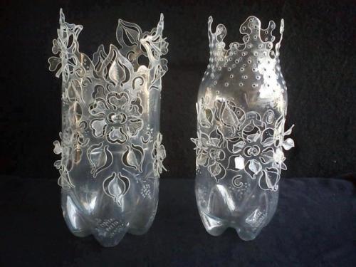 Вазочка из пластиковой бутылки своими руками. Вазы из пластиковой бутылки