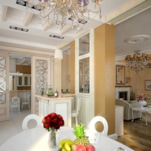 Дизайн маленькой столовой в частном доме. Столовая в классическом стиле