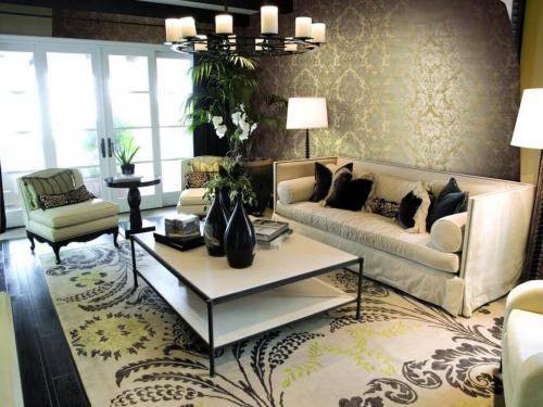 Обои для гостинной столовой. Обои для гостиной — выбираем тип обоев