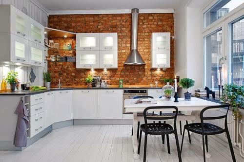 Белый кирпич стена в интерьере. Белая кирпичная стена в гостиной 09 Белый кирпич стена в интерьере. Белая кирпичная стена в гостиной 09