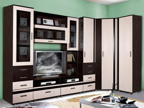 Шкаф угловой в зал. Угловой шкаф в гостиную — современные варианты