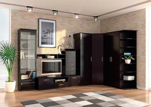 Шкаф угловой в зал. Угловой шкаф в гостиную — современные варианты