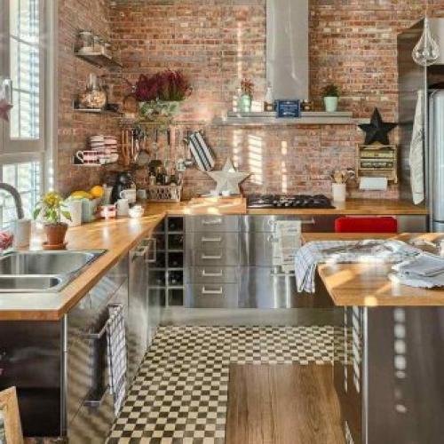 Белый кирпич в интерьере кухни. Цветовые сочетания и предпочтения