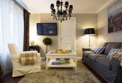 Белый кирпич стена в интерьере. Белая кирпичная стена в гостиной