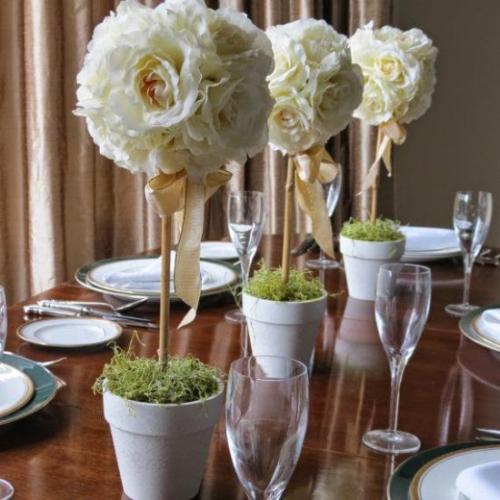 Топиарий ко Дню матери из атласных лент. Базовая инструкция для новичков