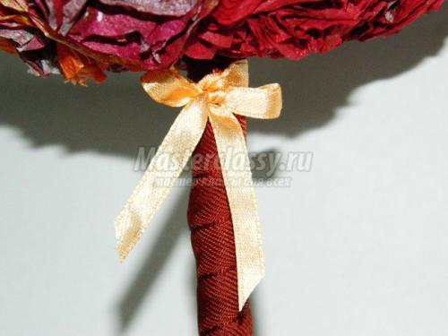 Топиарий ко Дню матери из салфеток. Топиарий из салфеток: мастер класс по созданию бумажных цветов