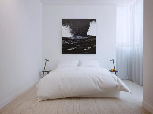 Спальня в черно белом цвете. Оформление 24 Спальня в черно белом цвете. Оформление 24