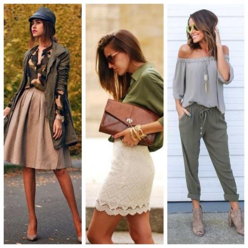 Сочетание цветов хаки. Цвет хаки | Как носить?