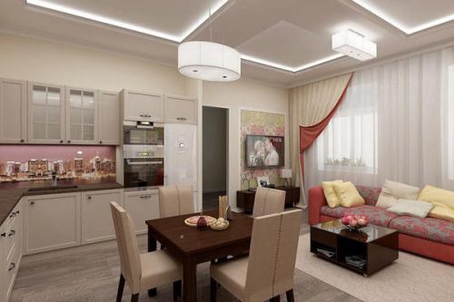 Гостиная совмещенная с кухней в частном доме. На что обратить внимание перед началом работ