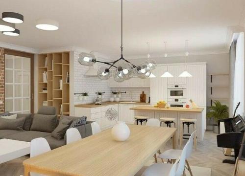 Гостиная совмещенная с кухней в частном доме. На что обратить внимание перед началом работ