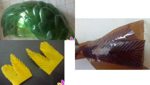 Как сделать попугая из бутылок пластиковых. Попугай из пластиковых ложек и бутылок