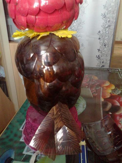 Петух из пластиковых бутылок. Петушок из пластиковых бутылок и одноразовой посуды. Мастер-класс 13 Петух из пластиковых бутылок. Петушок из пластиковых бутылок и одноразовой посуды. Мастер-класс 13