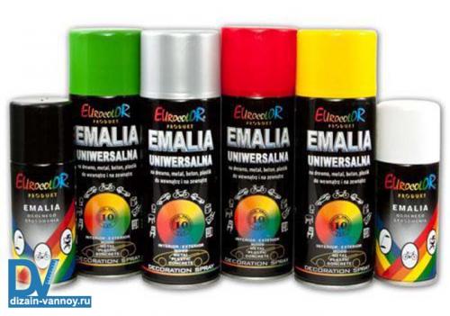 Краска для ванны в баллончиках. Аэрозольные эмали