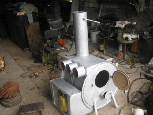 Печь дровяная для гаража. Особенности отопления гаража 06