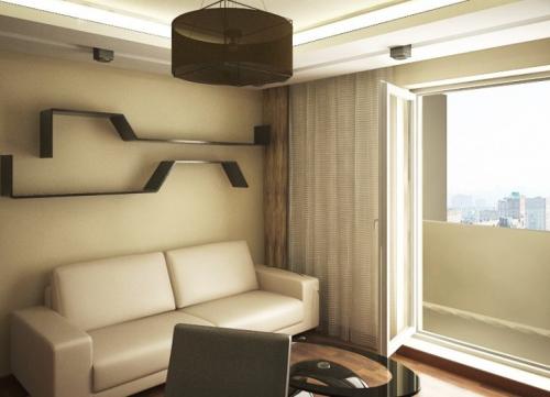 Стильный интерьер маленькой квартиры. Назад к природе