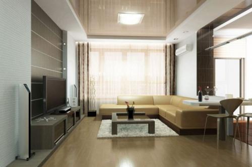 Стильный интерьер маленькой квартиры. Назад к природе