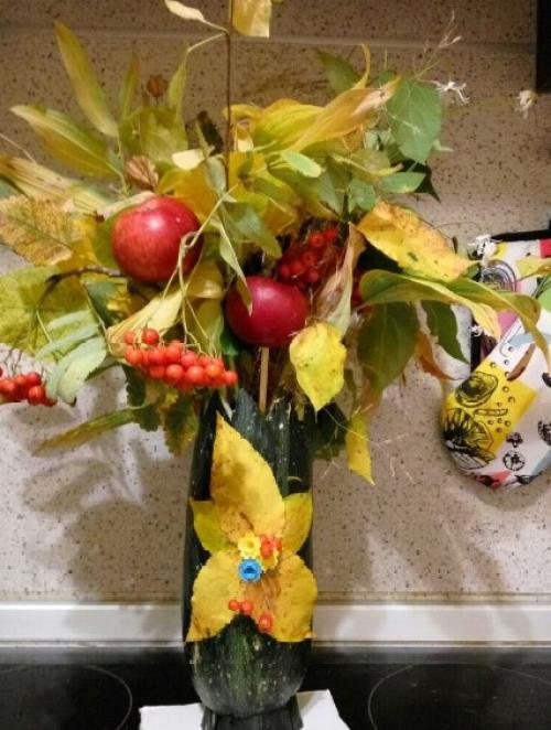 Композиция своими руками осень. Осенние композиции – поделки с ТЫКВАМИ. 10