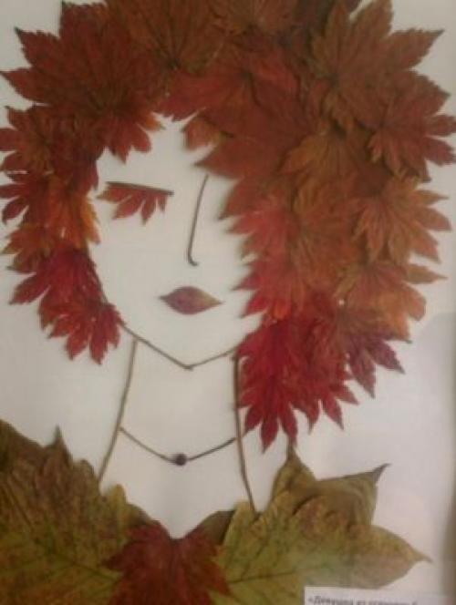 Осенние поделки из листьев в школу простые и сложные