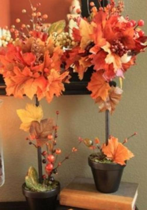 Осенние поделки из листьев в школу простые и сложные