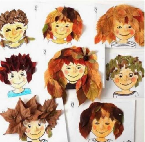 Осенние поделки из листьев в школу простые и сложные