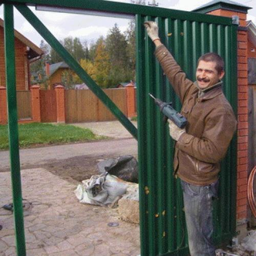Ворота распашные металлические своими руками. Установка дачных металлических распашных ворот своими руками (с фото) 03 Ворота распашные металлические своими руками. Установка дачных металлических распашных ворот своими руками (с фото) 03