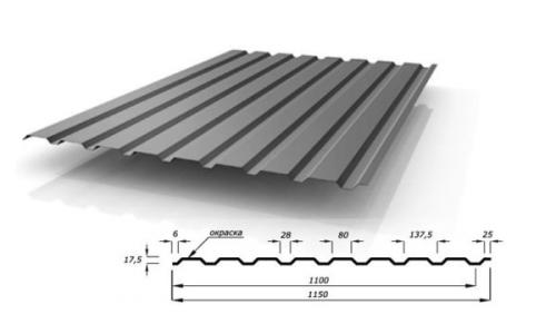Профнасти. 35 на крышу. Сортамент
