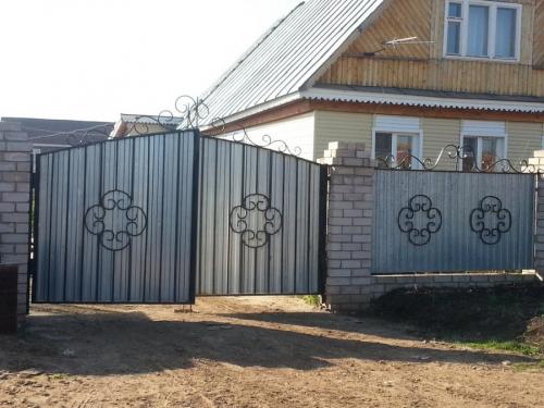Ворота своими руками из профнастила. Ворота из профнастила — 135 фото, как установить своими руками разные типы ворот