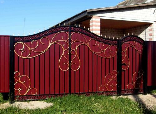 Ворота своими руками из профнастила. Ворота из профнастила — 135 фото, как установить своими руками разные типы ворот