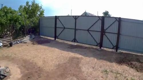 Ворота из профнастила на гараж своими руками. Распашные ворота из профнастила с НУЛЯ!!! 01 Ворота из профнастила на гараж своими руками. Распашные ворота из профнастила с НУЛЯ!!! 01