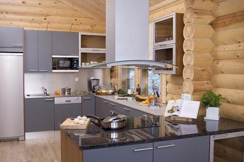 Интерьер кухни в деревянном доме с деревянной отделкой внутри красиво. 20 вариантов дизайна кухни в деревянном доме. Интересные решения