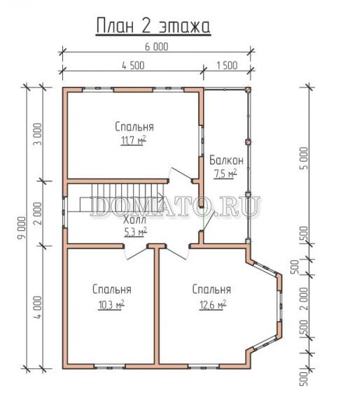 Проект дома 7 на 9 двухэтажный из бруса. Проект капитального жилого дома 7 н. Д44