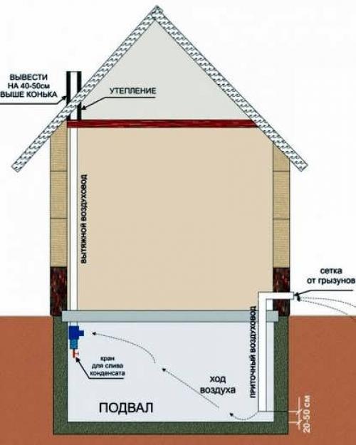 Вентиляция в гараже с погребом и ямой. Как правильно сделать вентиляцию в погребе