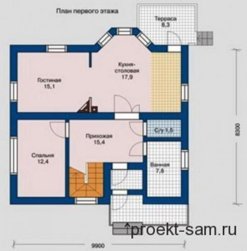 Чертеж одноэтажного дома. Удобная планировка одноэтажного дома