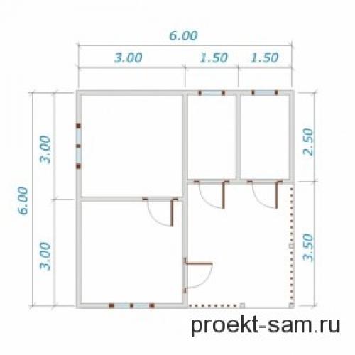 Чертеж одноэтажного дома. Удобная планировка одноэтажного дома
