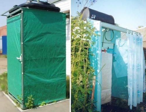 Бюджетный летний душ своими руками. Обшивка для обтягивания каркаса