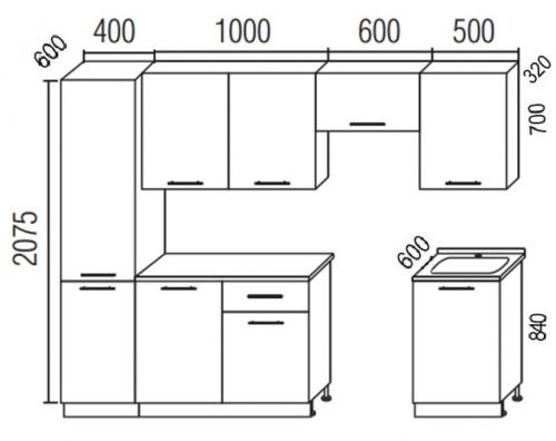 Высота кухонных шкафчиков. Модульная