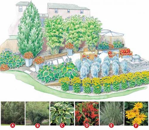 Готовые схемы и проекты клумб. Как сделать красивую клумбу: 15 схем для цветника