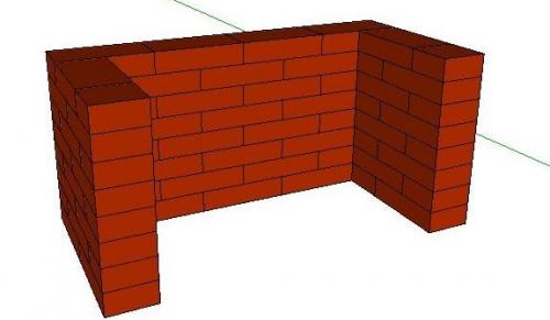 Бюджетный мангал из кирпича. Печь-барбекю