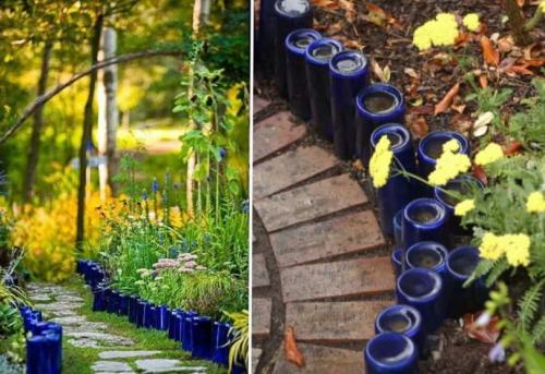 Оформление клумб своими руками из пластиковых бутылок. Клумба из бутылок — мастер-класс изготовления оригинальных клумб. 120 фото оформления клумбы при помощи пластика