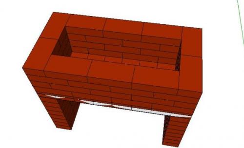 Бюджетный мангал из кирпича. Печь-барбекю