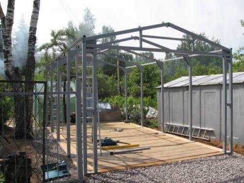 Сколько весит гараж металлический 6 н.  Как рассчитать вес гаража