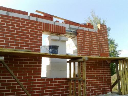 Облицовка кирпичом над проемами. Технология отделки