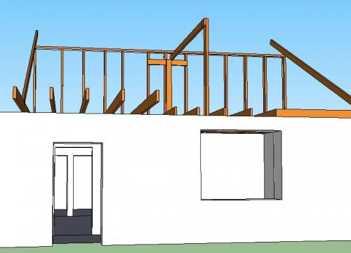 Примыкание двух крыш. 02 Примыкание двух крыш. 02